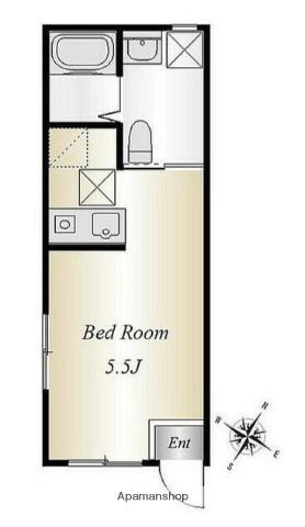 メルシャトー汐入(ワンルーム/2階)の間取り写真