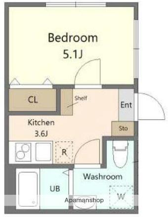 TOKYO HANEDA サウス(1K/1階)の間取り写真