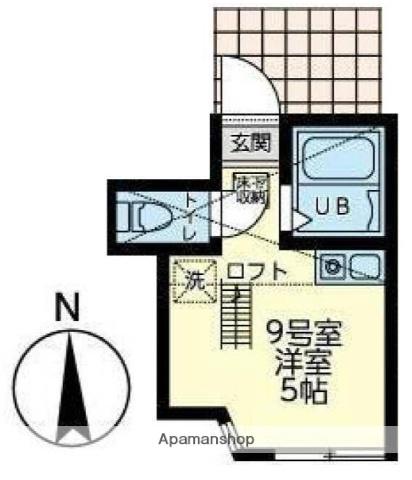 ユナイト小机グレートギャッピー(ワンルーム/1階)の間取り写真