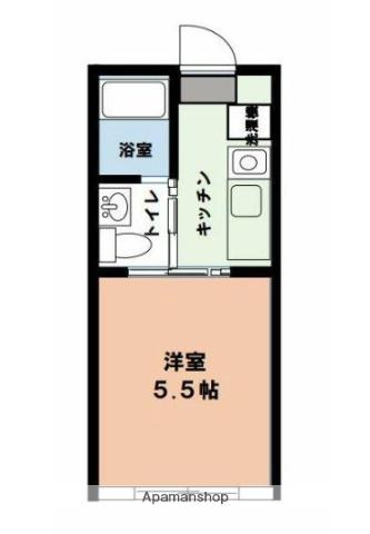 ベルミラン(1K/2階)の間取り写真