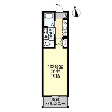 FELICE江ノ島(1K/1階)の間取り写真