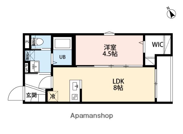 ラネージュ海老名(1LDK/1階)の間取り写真