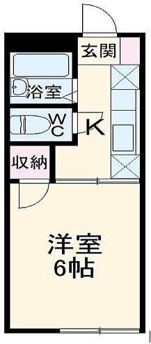 クロノス真田(1K/2階)の間取り写真