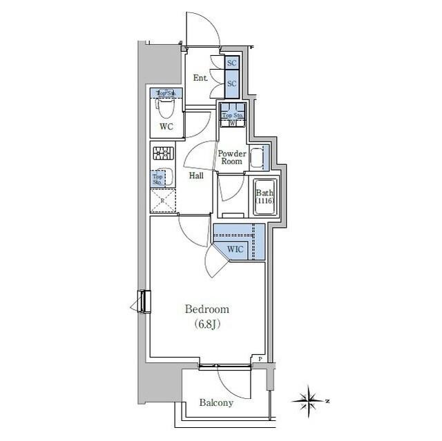 スタイリオ新丸子駅前(1K/11階)の間取り写真