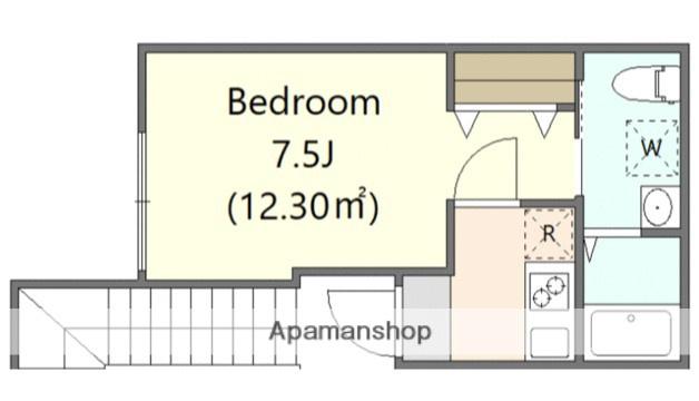 ココライフ堀ノ内(1K/1階)の間取り写真