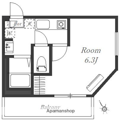 LINKS YOKOHAMA SASABORI(1K/2階)の間取り写真