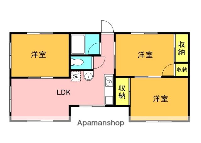 クレストコート飯山1号棟(3LDK/1階)の間取り写真