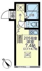 ユナイト根岸マイケル・オーウェン(ワンルーム/2階)の間取り写真