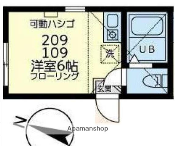 ユナイト丸山アプリコットパフェ(ワンルーム/2階)の間取り写真
