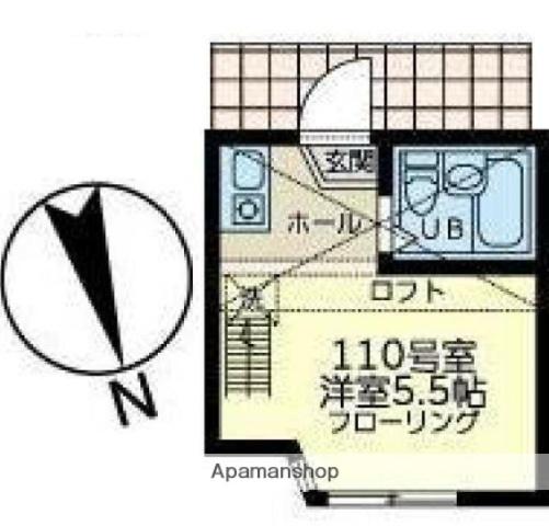 ユナイト南太田ジヴェルニー(ワンルーム/1階)の間取り写真