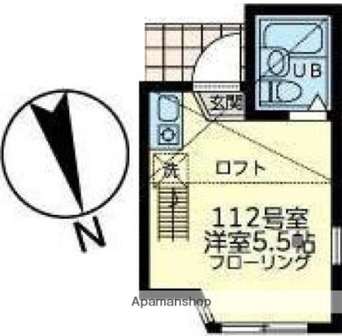 ユナイト南太田ジヴェルニー(ワンルーム/1階)の間取り写真