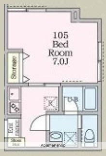 WISTERIA KIKUNA(1K/1階)の間取り写真