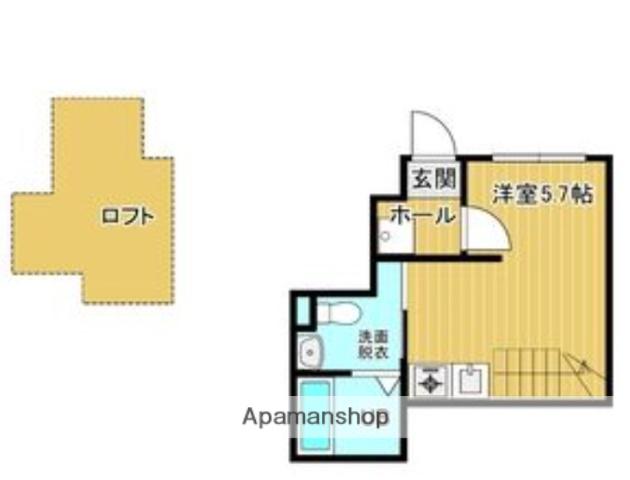 プティ・コリーヌ横浜(ワンルーム/2階)の間取り写真