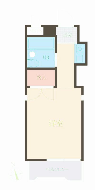 エクセレント21(ワンルーム/3階)の間取り写真