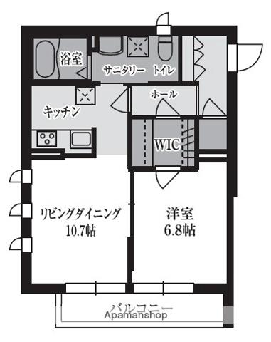 TS GARDEN川崎大師Ⅱ棟(1LDK/2階)の間取り写真
