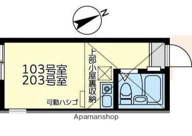 ブルーミー川崎(ワンルーム/2階)の間取り写真