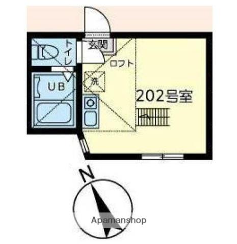 ユナイト星川クロックムッシュ(ワンルーム/2階)の間取り写真