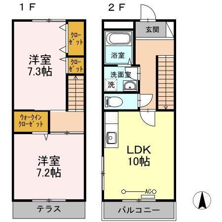 スティルライフ(2LDK/1階)の間取り写真