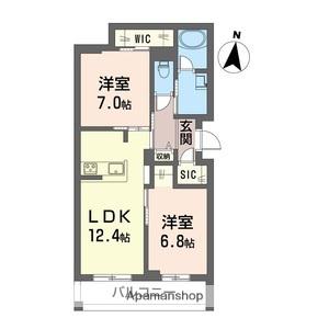 ウインド シュピール(2LDK/3階)の間取り写真