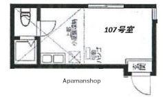 カーサ・オリーブ(ワンルーム/1階)の間取り写真