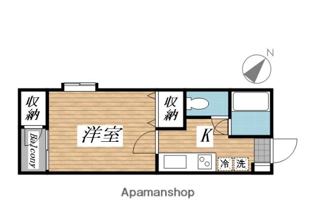 湘南サンライズガーデンV(1K/1階)の間取り写真