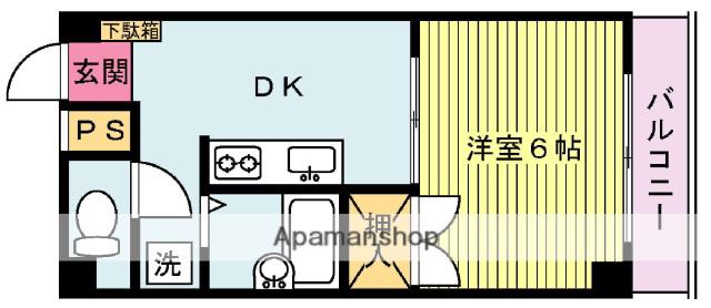 三松マンション(1DK/3階)の間取り写真