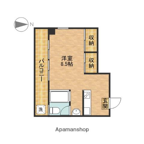 シャイン元住吉(ワンルーム/3階)の間取り写真