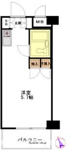 ユニーブル保土ヶ谷(ワンルーム/1階)の間取り写真