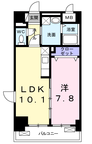 アウリ藤が丘 3階階 間取り