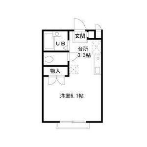 エステート南野(ワンルーム/2階)の間取り写真
