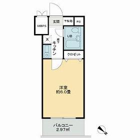 ライオンズマンション川崎貝塚第2(1K/3階)の間取り写真