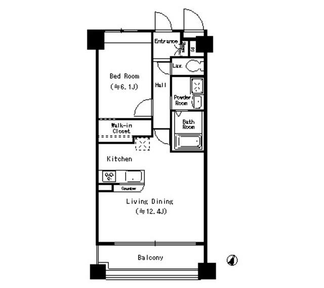 BEL MERISSA(1LDK/1階)の間取り写真