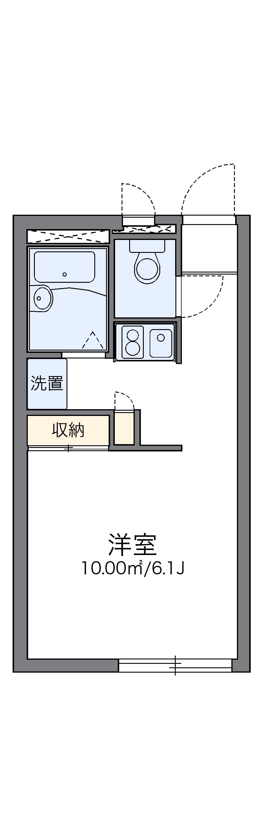 レオパレススズキ(1K/2階)の間取り写真