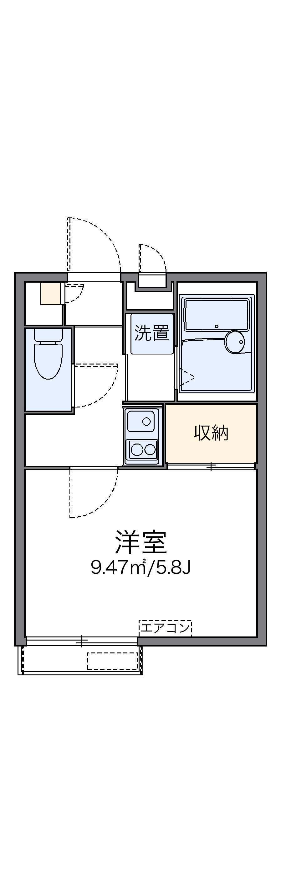レオパレスオランジェ 2階階 間取り