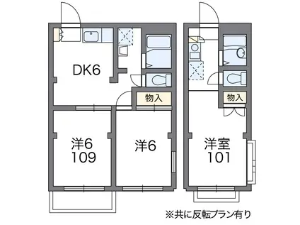 レオパレスANNEX新川崎(1K/3階)の間取り写真