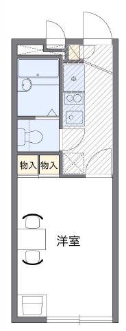 レオパレスKAZU(1K/2階)の間取り写真