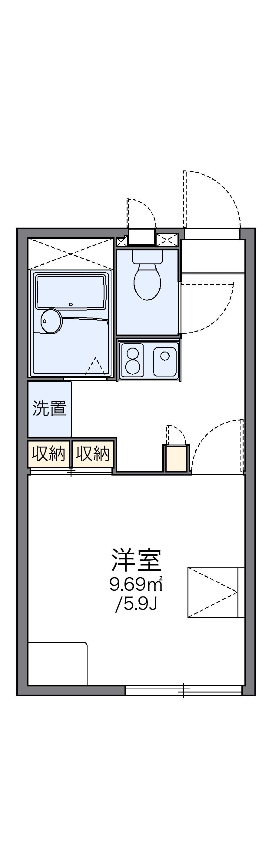 レオパレスJUNA鵠沼 1階階 間取り