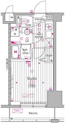 ガーラ・ステーション横濱関内 3階階 間取り