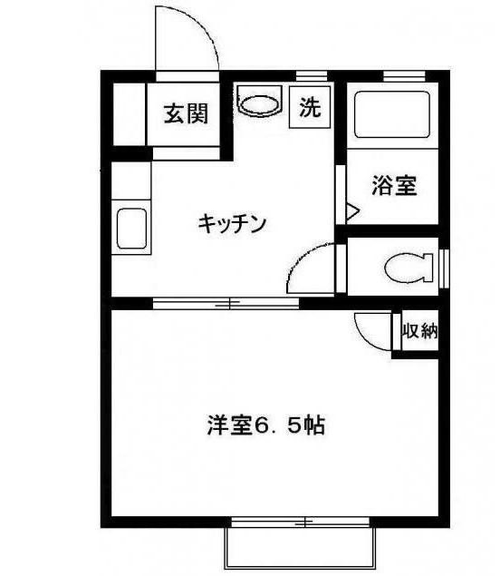 エンゼルハイツ(1K/2階)の間取り写真