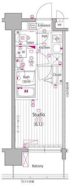 ガーラ・ステーション横濱阪東橋 3階階 間取り