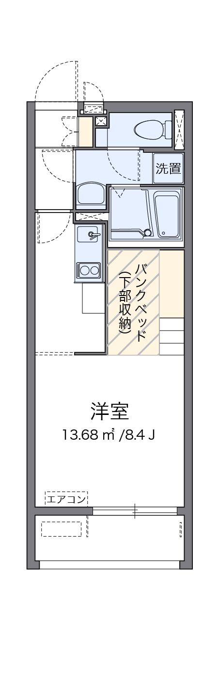 レオネクスト輝(ワンルーム/2階)の間取り写真