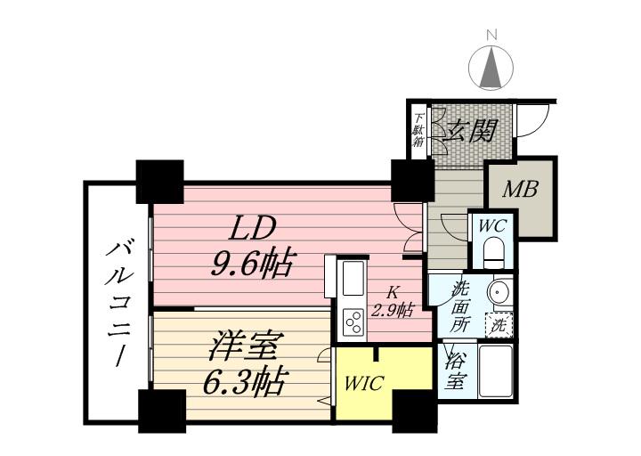 品川シーサイドビュータワー1(1LDK/21階)の間取り写真