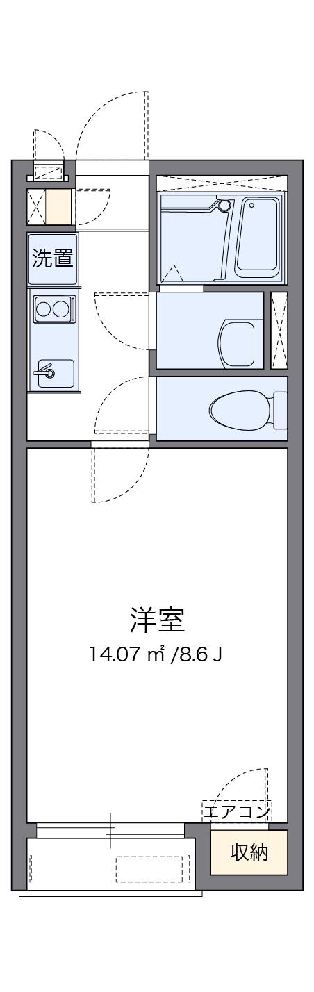 レオネクスト百合Ⅱ(1K/2階)の間取り写真