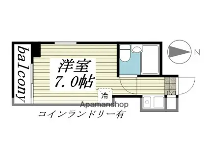 TOP・川崎第2(ワンルーム/10階)の間取り写真