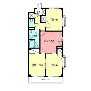ファインファースト久地(3DK/3階)の間取り写真