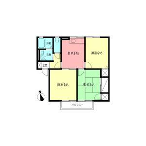 グランド・エステート(3DK/2階)の間取り写真