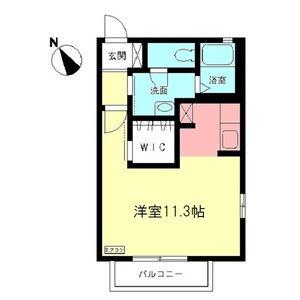 カサベルデ(ワンルーム/2階)の間取り写真