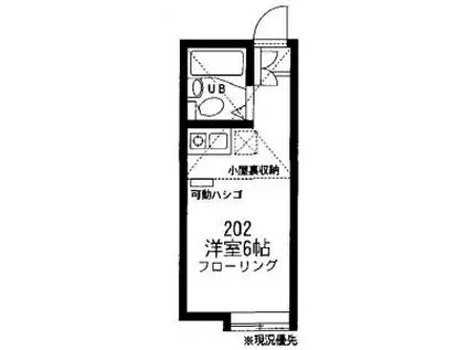 ユナイト横浜ベイステージ(ワンルーム/2階)の間取り写真