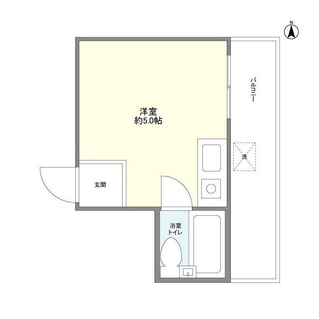 ビラ・フレッサ(ワンルーム/1階)の間取り写真