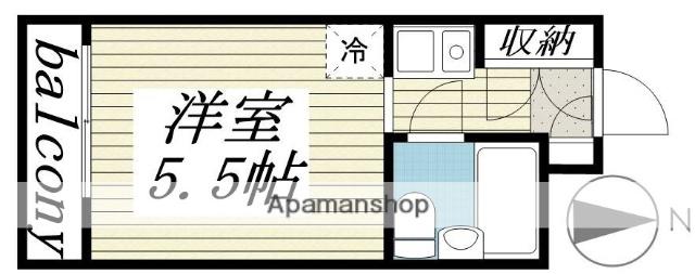 メゾン・ド・ブランシュバール(ワンルーム/4階)の間取り写真